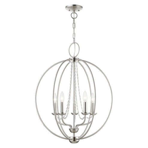 Arabella Five Light Chandelier in Brushed Nickel (107|40915-91)