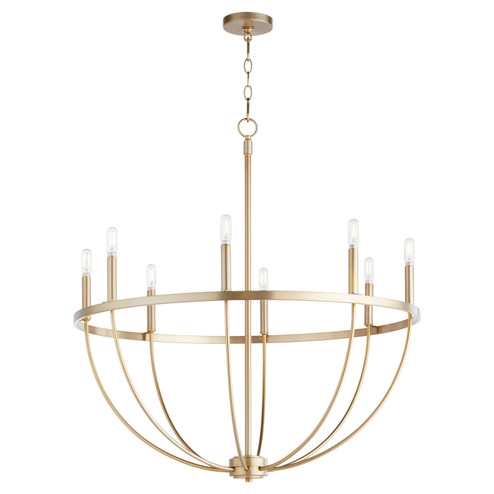 Tribute Eight Light Chandelier in Aged Brass (19|6374-8-80)