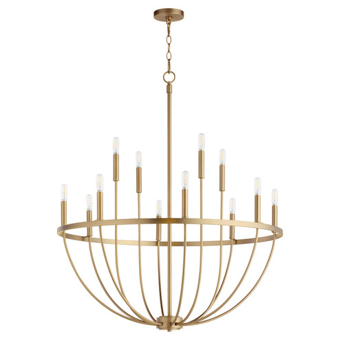 Tribute 12 Light Chandelier in Aged Brass (19|6374-12-80)