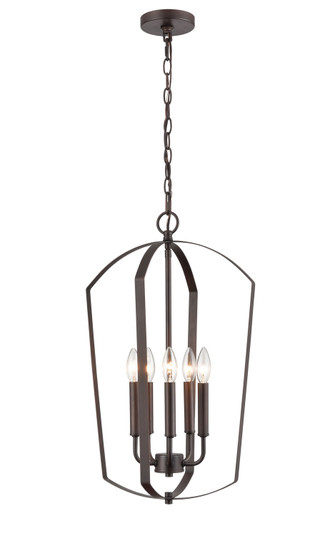 Ivey Lake Five Light Pendant in Rubbed Bronze (59|9825-RBZ)