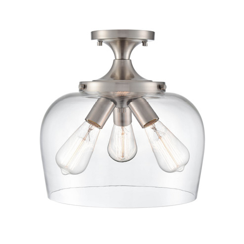 Ashford Three Light Semi-Flush Mount in Brushed Nickel (59|9713-BN)