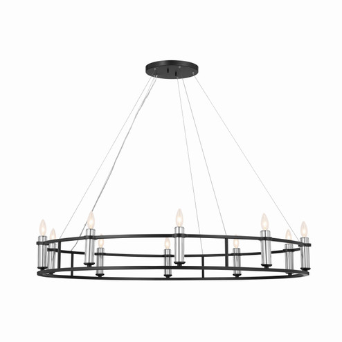 Rosalind Ten Light Chandelier in Black (12|52491BK)