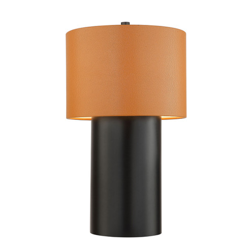 Secret Agent One Light Table Lamp in Black/Camel Leather (137|368T01BLC)