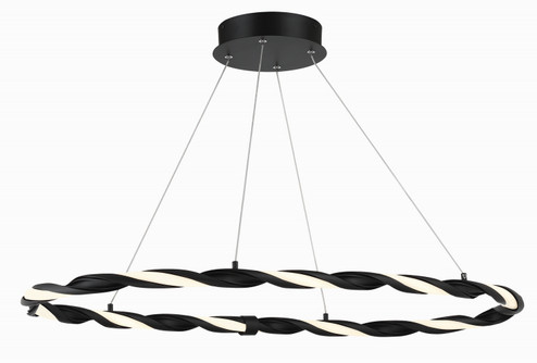 Convolution LED Pendant in Coal Black (42|P5482-66A-L)