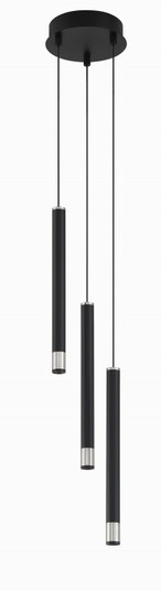 Wand LED Pendant in Brushed Nickel and Coal Highlights (42|P5400-691-L)
