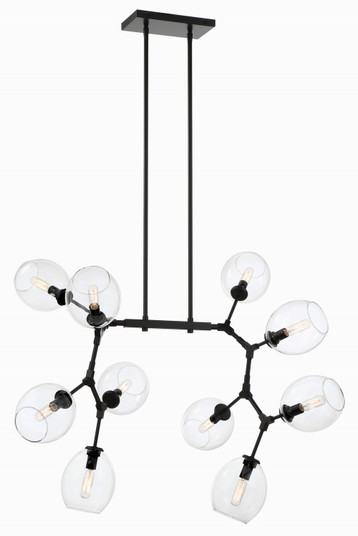 Nexpo Ten Light Chandelier in Coal Black (42|P1360-66A)