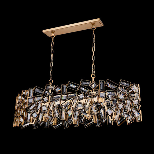 Inclanta Eight Light Island Pendant in Winter Brass (238|038161-044-FR001)