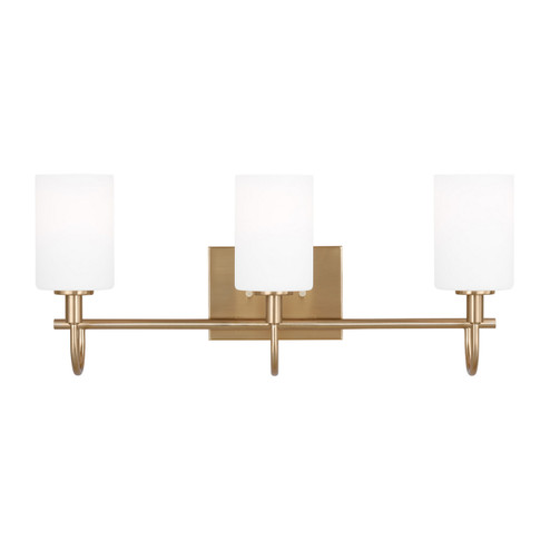 Oak Moore Three Light Bath Vanity in Satin Brass (454|4457103-848)