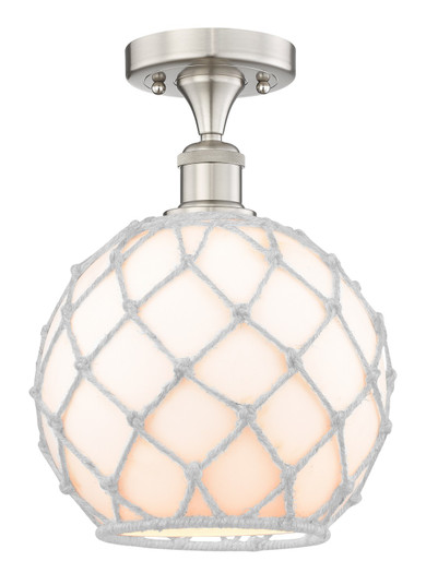 Edison One Light Semi-Flush Mount in Brushed Satin Nickel (405|616-1F-SN-G121-10RW)