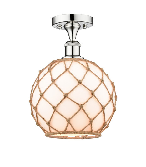 Edison One Light Semi-Flush Mount in Polished Chrome (405|616-1F-PC-G121-10RB)