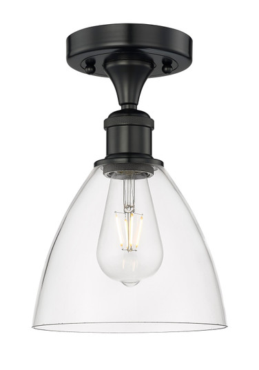 Edison One Light Semi-Flush Mount in Matte Black (405|616-1F-BK-GBD-752)