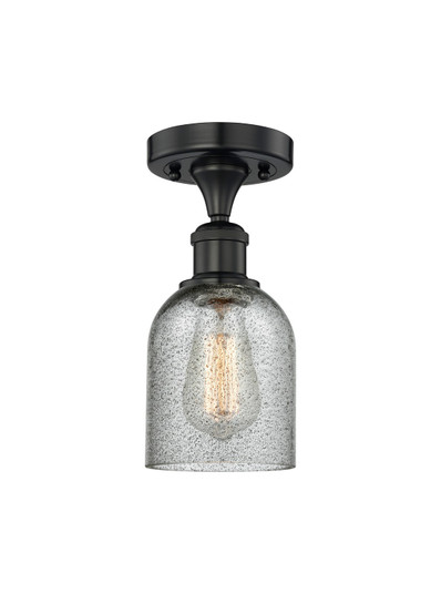 Edison One Light Semi-Flush Mount in Matte Black (405|616-1F-BK-G257)