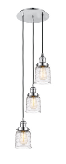 Franklin Restoration Three Light Pendant in Polished Chrome (405|113F-3P-PC-G513)