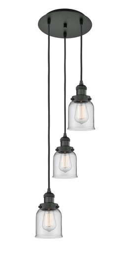 Franklin Restoration Three Light Pendant in Matte Black (405|113F-3P-BK-G52)