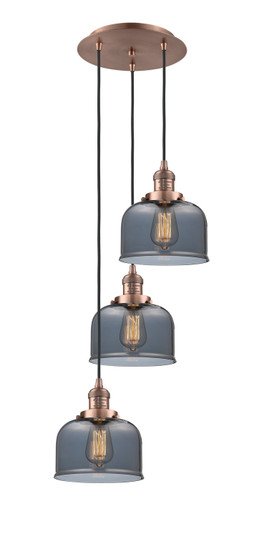 Franklin Restoration Three Light Pendant in Antique Copper (405|113F-3P-AC-G73)