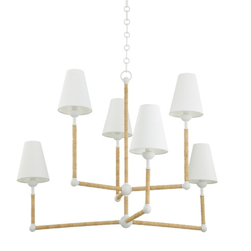 Mariana Six Light Chandelier in Textured White (428|H708806-TWH)