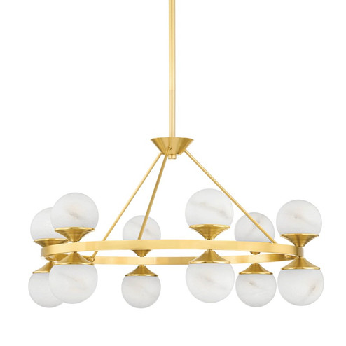 Grafton LED Chandelier in Aged Brass (70|8236-AGB)