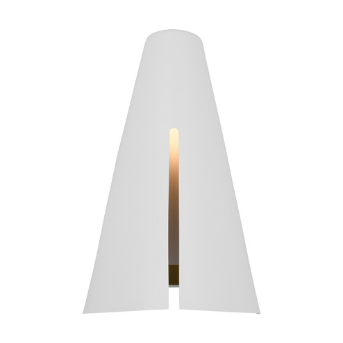 Cambre LED Wall Sconce in Matte White and Burnished Brass (454|KW1151MWTBBS-L1)