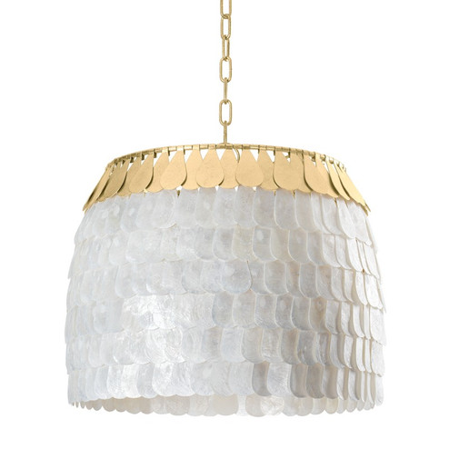 Coralie Four Light Chandelier in Vintage Gold Leaf (68|434-18-VGL)