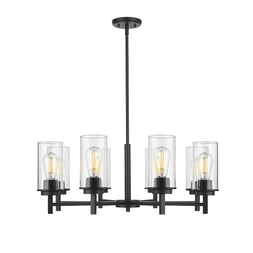 Janna Eight Light Chandelier in Matte Black (59|495008-MB)