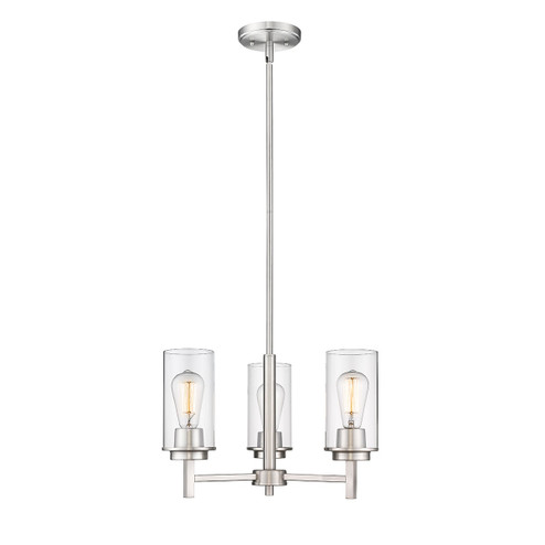 Janna Three Light Chandelier in Brushed Nickel (59|495003-BN)