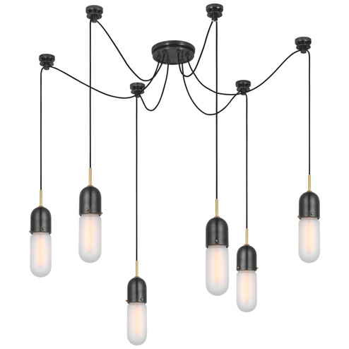 Junio LED Pendant in Bronze and Brass (268|TOB 5645BZ/HAB-FG-6)