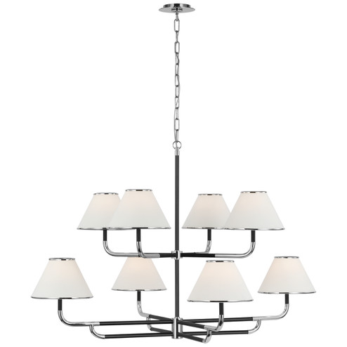 Rigby LED Chandelier in Polished Nickel and Ebony (268|MF 5057PN/EB-L)