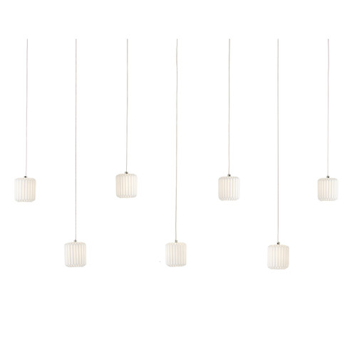 Dove Seven Light Pendant in White/Silver (142|9000-1060)