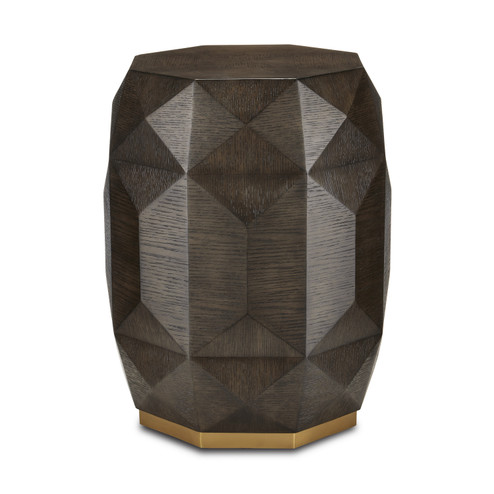 Kendall Collection Accent Table in Dove Gray/Polished Brass (142|3000-0224)
