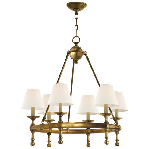 Classic Six Light Chandelier in Hand-Rubbed Antique Brass (268|SL 5814HAB-L)