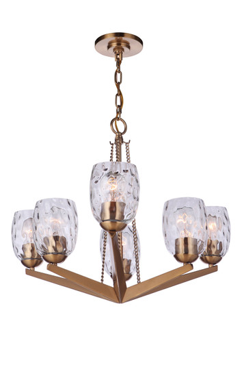 Guiding Star Six Light Chandelier in Satin Brass (46|57326-SB)