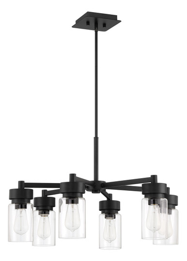 Bennet Six Light Outdoor Chandelier in Midnight (46|57126-MN)