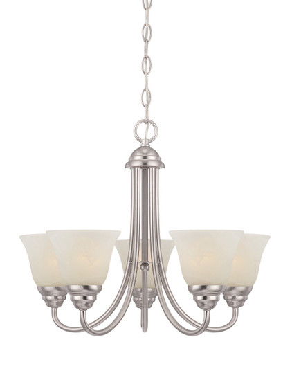 Kendall Five Light Chandelier in Satin Platinum (43|85185-SP) Kendall Five Light Chandelier in Satin Platinum (43|85185-SP)