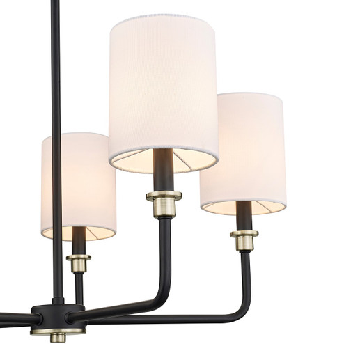 Chelsea Five Light Chandelier in Matte Black Modern Gold (59|9145-MB/MG)