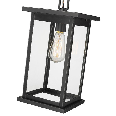 Bowton One Light Outdoor Hanging Lantern in Powder Coat Black (59|4123-PBK)