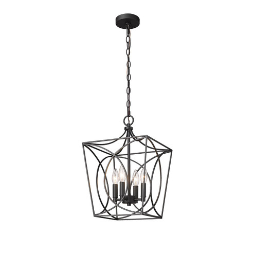 Tracy Four Light Pendant in Matte Black (59|4001-MB)