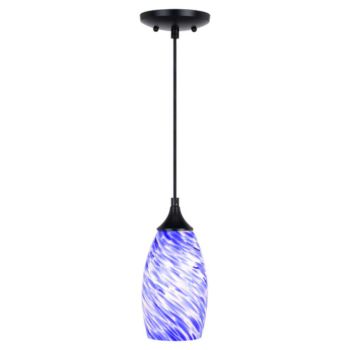 Milano One Light Mini Pendant in Matte Black (63|P0384)