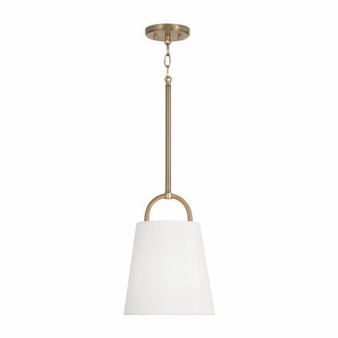 Brody One Light Pendant in Aged Brass (65|349411AD)