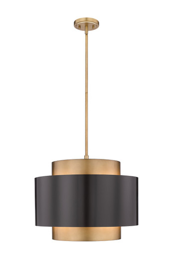 Harlech Three Light Chandelier in Bronze / Rubbed Brass (224|739P24-BRZ-RB)