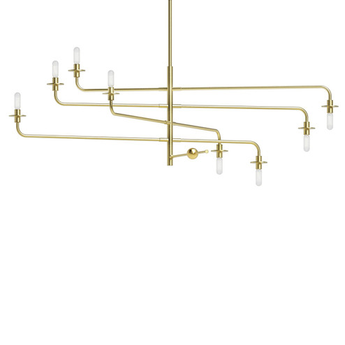 Atelier Eight Light Pendant in Satin Brass (69|4548.38)