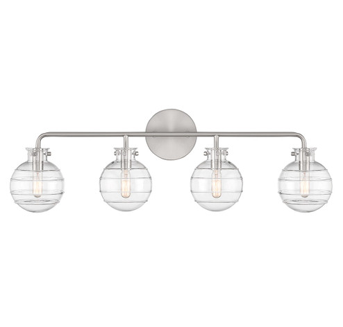 Mason Four Light Bathroom Vanity in Satin Nickel (51|8-4300-4-SN) Mason Four Light Bathroom Vanity in Satin Nickel (51|8-4300-4-SN)