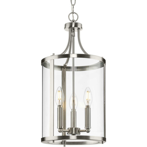 Gilliam Three Light Hall & Foyer Light in Brushed Nickel (54|P500390-009)