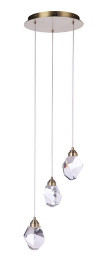 Euclid LED Pendant in Aged Brass (90|370342)
