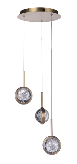 Glitzer LED Pendant in Aged Brass (90|340342)