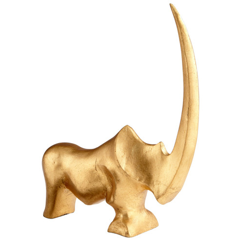 Rhino Bay Sculpture in Gold Leaf (208|06308)