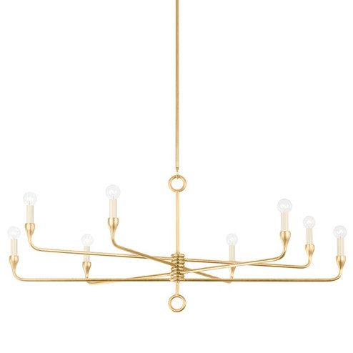 Orson Eight Light Chandelier in Vintage Gold Leaf (67|F9542-VGL)