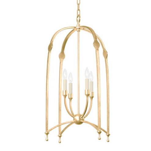 Rhett Four Light Lantern in Vintage Gold Leaf (67|F8821-VGL)