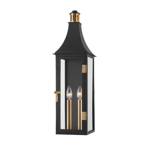 Wes Two Light Outdoor Wall Sconce in Patina Brass (67|B7824-PBR/TBK)