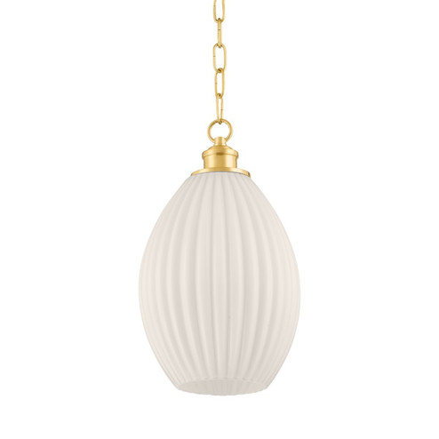 Hillary One Light Pendant in Aged Brass (428|H771701S-AGB)