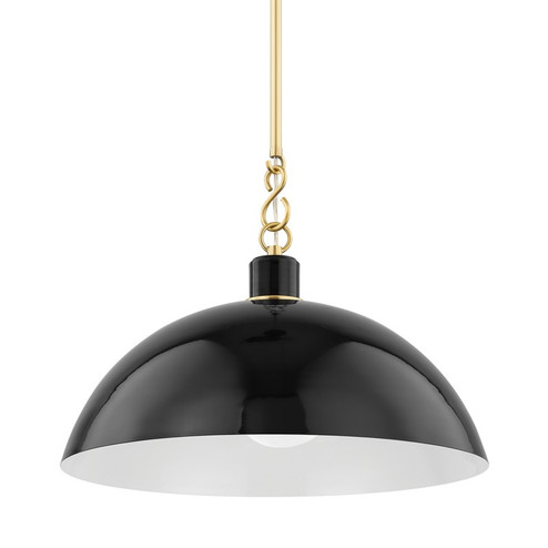 Camille One Light Pendant in Aged Brass (428|H769701L-AGB/GBK)